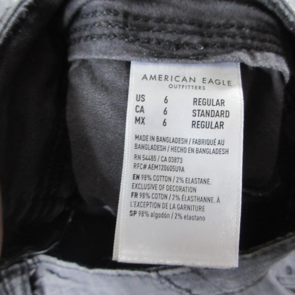 American Eagle Outfitters Pants Womens 6 Gray Baggy Jogger Cargo Stretch Twill - Picture 4 of 10